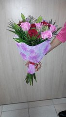 Доставка товара Букет цветов из роз и лилий «Розовая песня» (462)