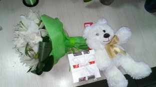 Доставка товара Мягкая игрушка "Медведь Мика", белый (470)
